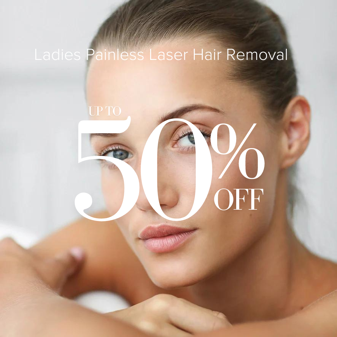 Ladies Painless Laser Hair Removal  Up to 50% Off